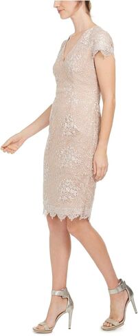 Calvin Klein Women's V-Neck Cocktail Dress with Scalloped Hem in Saudi Arabia