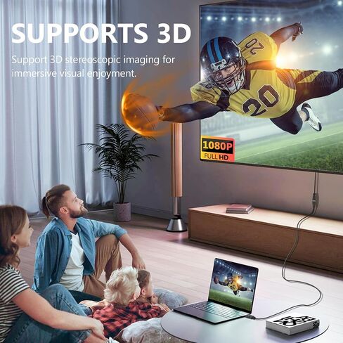HDMI Extension Cable 3 Feet, 2 Pack HDMI Extender Cable High Speed HDMI Male to Female Adapter Cable 1080P HDMI Video Cord for HDTV, Monitor, PC, Laptop, Projector in Kuwait
