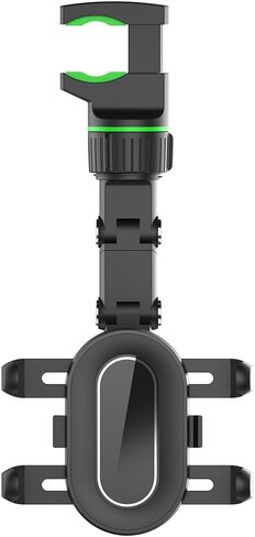 New Phone Holder Car, Rear View Mirror Phone Holder - Mount Multi-Angle Adjustment Rotatable and Retractable Compatible with All 4-7 Inch iPhone and Android Cell Phones(Green) in Saudi Arabia