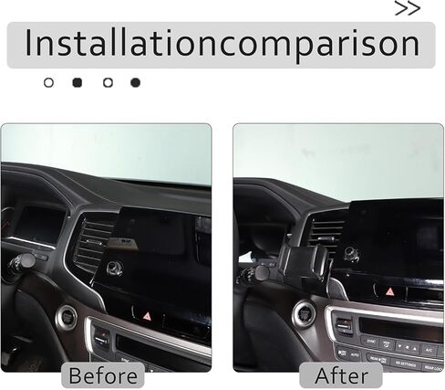 حامل هاتف محمول للسيارة Honda Pilot 2016-2022/ Ridgeline 2017-2023/ Passport 2019-2023، حامل هاتف محمول بدون استخدام اليدين بفتحة تهوية مركزية، حامل هاتف سيارة قابل للدوران 360 درجة، ABS (النوع السفلي_أ) in Kuwait