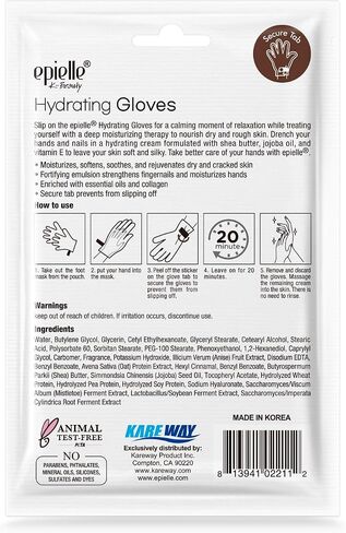 Epielle Hydrating Hand & Foot Masks (Glove & Socks 12pk) for Dry Hand, Dry & Cracked Heel | Spa Day | Shea Butter + Jojoba Oil + Vitamin E, Beauty Mothers Day Gifts in Kuwait
