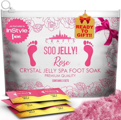 SOO Jelly Pedicure Packs - Pedicure Foot Soak For Dry Feet - Moisturizing Jelly Spa Pedi Soak - Foot Spa Bath Soak Salts For Soaking -Gel To Relax Sore Feet (Arabian Jasmine) in Saudi Arabia