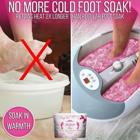SOO Jelly Pedicure Packs - Pedicure Foot Soak For Dry Feet - Moisturizing Jelly Spa Pedi Soak - Foot Spa Bath Soak Salts For Soaking -Gel To Relax Sore Feet (Arabian Jasmine) in Saudi Arabia