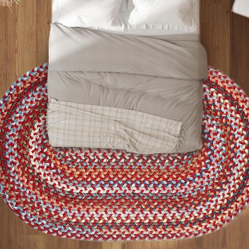 Rhody Rug Astoria AS82 Black Rock 2' x 4' Oval Runner - Durable Braided Area Rug, Home Decor, Floor Mat or Kitchen Rug - Easy Care, Ideal for High Traffic Areas - Made in USA in Saudi Arabia