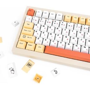 133 Keys Sakura Keycaps, Pink PBT Keycaps, Cherry Keycaps Dye-Sub Keycaps, Custom Cherry Mx Keycaps, Romantic and Elegant Keycaps for Mechanical Keyboard