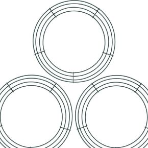 Stark 3 Pack Wire Wreath Frame Wire Wreath Making Rings Green for Christmas New Year Valentines Decoration (3 Pack 14 inch)