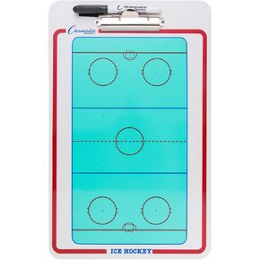 Champion Sports Large & XL Dry Erase Board For Coaching - Whiteboards for Strategizing, Techniques, Plays - 2-Sided Boards with Front Side Full Field - Backside Half Field and Lineup