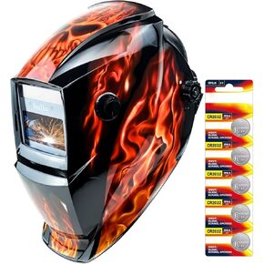 Welding Helmet Auto Darkening Welding Hood Solar Powered True Color Welding Mask 4/9-13 Adjustable Shade for Tig Mig Arc Weld Plasma Cut Grinding (JH-HD23)