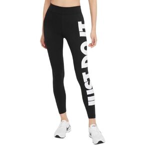 Nike Womens 7/8 Essential Mid Rise Leggings Black | White Large