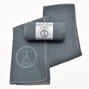 Tatago Hot Yoga Sweat Towel & Yoga Hand Towel-Soft & Absorbent, Quick Drying Microfiber Hot Yoga Towel Non Slip for Your XL Yoga Mat or Gym Towels for Sweat. Travel Towel XL 2-Pack Set in Kuwait