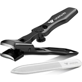 VANWIN Nail Clipper Set 2 Pack, Heavy Duty Toenail Clippers for Thick Toenails and Sturdy Finger Nail Clippers with Catcher, Ultra Sharp Stainless Steel Nail Cutter Nail Clippers for Men Women Adult