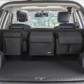 Deluxe Trunk and Backseat Organizer for Medium or large size SUVs & RVs, Detachable Storage Modules with Built-in Cooler, Patent Pending