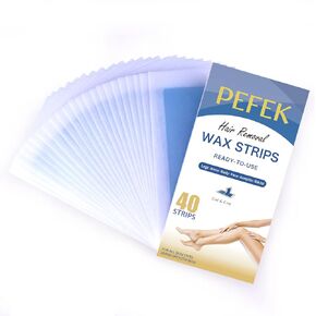 Wax Strips for Hair Removal (46 Count) Cold Brazilian Waxing Kit at Home for Men & Women Legs, Body, Back, Bikini, Face, Lip, Arms, Armpit, Underarm, Eyebrow (with 20 Residue Removal Pads)