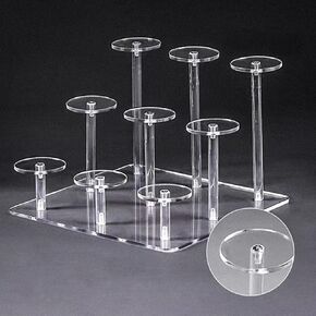 Acrylic Display Stand, 12-Tier Display Risers Stand, POP Figure Shelves Tiered Riser, Multi Functional Storage Rack for Decoration and Organizer in Saudi Arabia