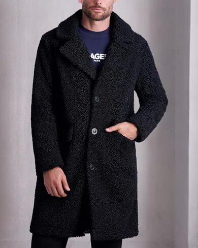 Karl Lagerfeld Paris Men's Casual Oversized Sherpa Coat in Kuwait