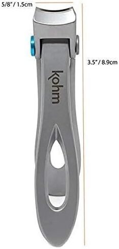 ماكينة قص أظافر KOHM للأظافر السميكة - شديدة التحمل، مقص احترافي لأظافر اليدين والقدمين بفم واسع للرجال والنساء وكبار السن، فضي in Kuwait