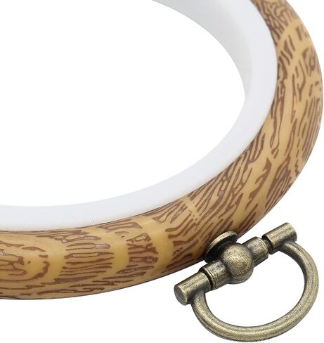 Kyuionty 3 Pack 3 Inch Round Embroidery Hoops, Cross Stitch Imitated Wood Display Frame Circle Embroidery Hoop Ring for Art Craft Sewing and Hanging in Saudi Arabia