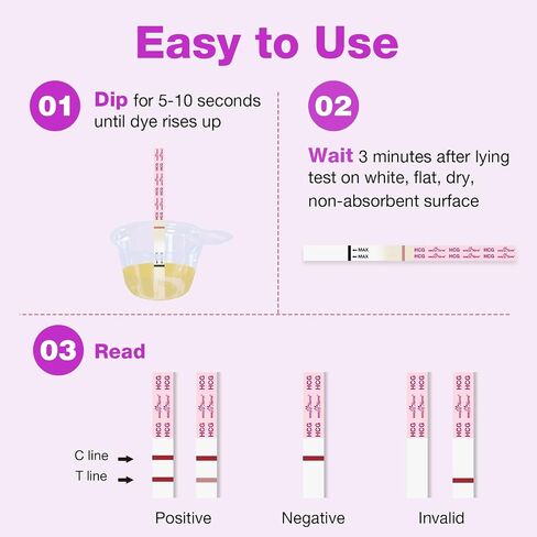 Easy@Home Pregnancy Test Strips: 20-HCG Tests with 20 Large Urine Cups| Accurate & Clear Detection in Saudi Arabia