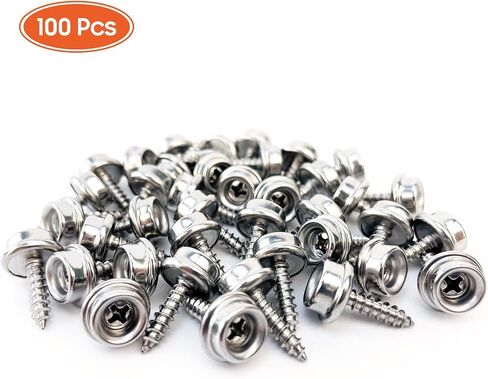 Boat Canvas Snaps Stainless Steel Screw Boat Cover Snaps Metal Snaps 3/8 Inch Socket Snap Screw Stud Canvas Snap Tool for Boat Covers (30 Pcs) in Saudi Arabia