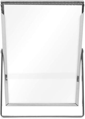 Laura Ashley 2x3 Silver Rope Metal Picture Frame (Vertical) with Pull-Out Easel Stand, Made for Tabletop, Counterspace, Shelf and Desk (2x3, Silver) in Kuwait