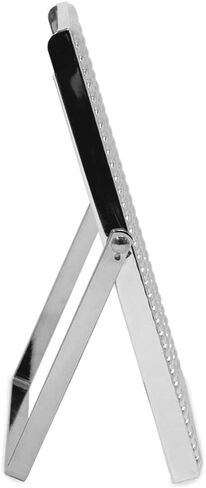 Laura Ashley 2x3 Silver Rope Metal Picture Frame (Vertical) with Pull-Out Easel Stand, Made for Tabletop, Counterspace, Shelf and Desk (2x3, Silver) in Kuwait