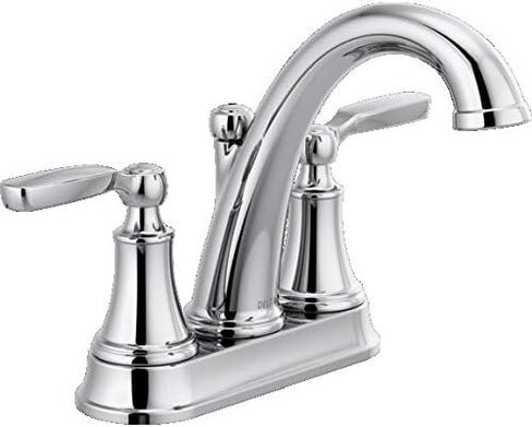 Delta Faucet Woodhurst 2-Handle Centerset Bathroom with Metal Drain Assembly, Chrome (2532LF-MPU) in Saudi Arabia
