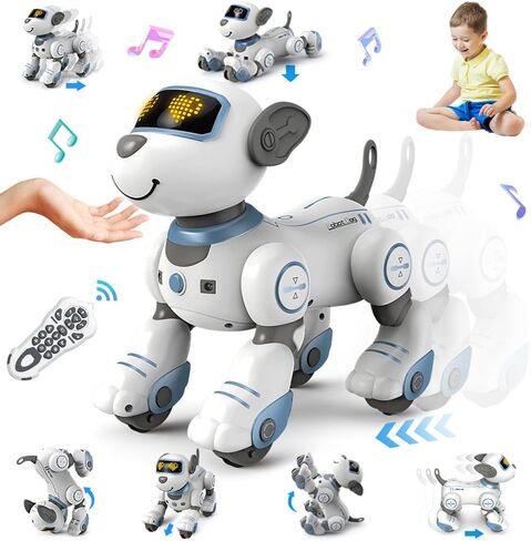 VATOS Remote Control Robot Dog Toy for Kids - Interactive Touch & Follow 17 Functions Robot Dog Pet, Programmable Smart Walking Puppy Intelligent Dancing RC Robot Toys for Girls 3-12 Birthday Gifts in Kuwait