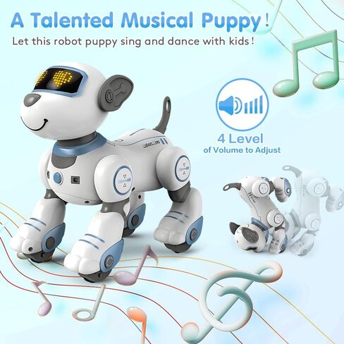 VATOS Remote Control Robot Dog Toy for Kids - Interactive Touch & Follow 17 Functions Robot Dog Pet, Programmable Smart Walking Puppy Intelligent Dancing RC Robot Toys for Girls 3-12 Birthday Gifts in Kuwait