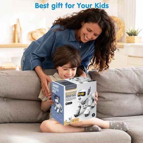 VATOS Remote Control Robot Dog Toy for Kids - Interactive Touch & Follow 17 Functions Robot Dog Pet, Programmable Smart Walking Puppy Intelligent Dancing RC Robot Toys for Girls 3-12 Birthday Gifts in Kuwait