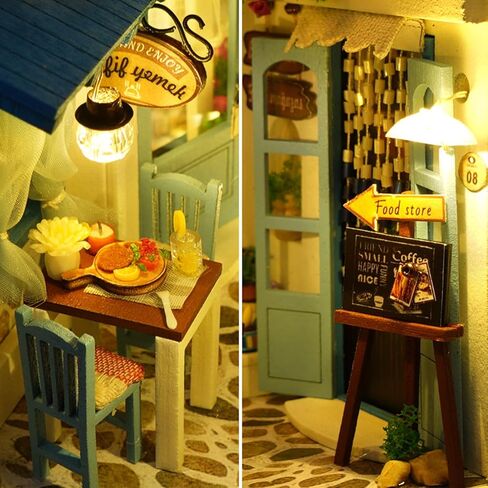 Roroom DIY Book Nook Kit، DIY Dollhouse Booknook Bookshelf إدراج ديكور زقاق، لغز خشبي ثلاثي الأبعاد مع كتاب Nook Bookshelf إدراج Wood Bookend Model Building (Firefly Forest-TC35) in Kuwait