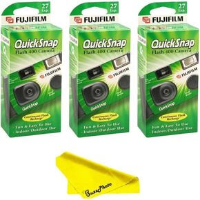 Fujifilm QuickSnap Flash 400 Disposable 35mm Camera | 4 Pack