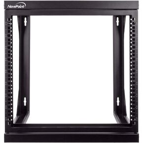 NavePoint 6U Server Rack with Swing Gate - 6U Wall Mount Rack for 19 Inch IT Equipment Open Frame Rack – Network Rack Wall Mount for AV & Server Equipment 18" Deep 6U Rack, Black