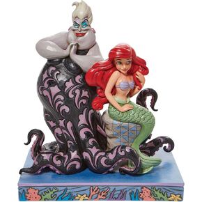 Enesco Jim Shore Disney Traditions The Little Mermaid Ariel and Ursula Figurine, 9.5 Inch, Multicolor
