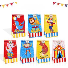 24 Pack Construction Party Bags with Thank You Stickers Construction Theme Party Supplies Candy Treat Bags Gift Bags for Construction Party Kids Boys Themed Party Supplies Decoration