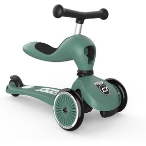 Scoot & Ride - Highwaykick 1 Children Adjustable Seated or Standing 2-in-1 Scooter Including Safety Pads (Blueberry) - For Ages 1-5