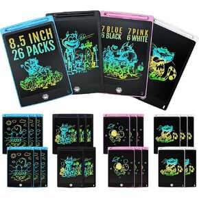 2 حزمة من تابلت كتابة LCD، لوحة كتابة رسم إلكترونية، لوحة رسم قابلة للمسح، ألعاب لوحة رسومات الشعار المبتكرة للأطفال والكبار للتعلم والتعليم، 8.5 بوصة (أزرق + وردي) in Kuwait