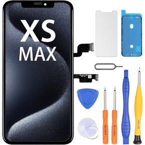 LL TRADER Screen Replacement for iPhone Xs MAX 6.5" LCD Retina FHD Display COF Touch Screen Digitizer with Repair Tool Kits, Waterproof Tape, Screen Protector
