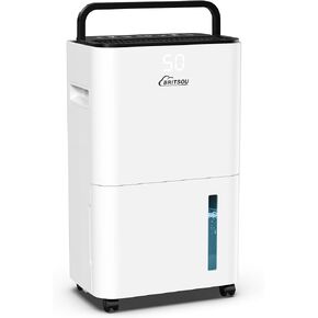 Dehumidifier 3500 Sq. Ft 50 Pint BRITSOU Dehumidifiers for Home Basements Bedroom with Drain Hose | Quiet Dehumidifier for Medium to Large Room | Dry Clothes Mode | Intelligent Humidity Control with 24HR Timer