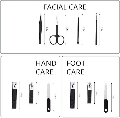 Manicure Set Men Women Nail Clipper Set Durable Nail Clippers Kit Personal Care Tools with Portable Case Pedicure Tools 8 in 1 Men Grooming Kit for Husband Family Boy Men Women Friend(Blue) in Saudi Arabia