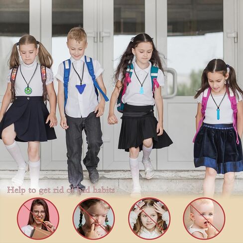 Chew Necklaces for Sensory Kids Girls, Chewy Necklace Sensory with ADHD,SPD,Autism, Teething or Special Needs, Silicone Adult Chew Toys for Kids Reduce Anxiety Fidgeting Pink in Saudi Arabia