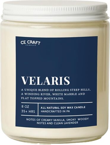 شمعة معطرة بالريساند من CE CRAFT - أخشاب الفانيليا المثلجة، وقت احتراق يزيد عن 35 ساعة، هدية مستوحاة من الكتب، شمع الصويا الطبيعي بالكامل، الانتقال لمنزل جديد، عصري in Kuwait