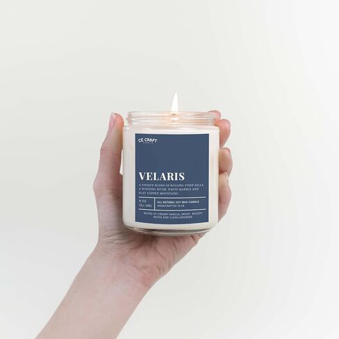 شمعة معطرة بالريساند من CE CRAFT - أخشاب الفانيليا المثلجة، وقت احتراق يزيد عن 35 ساعة، هدية مستوحاة من الكتب، شمع الصويا الطبيعي بالكامل، الانتقال لمنزل جديد، عصري in Kuwait