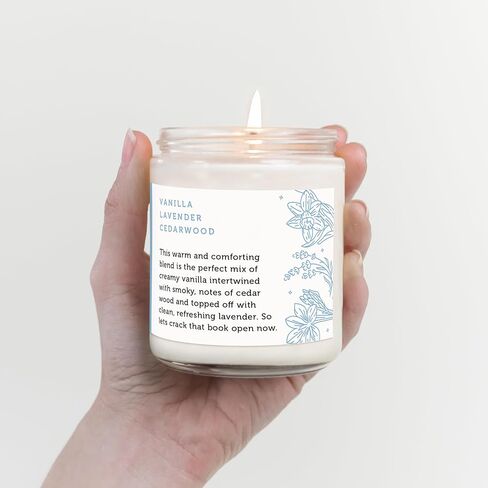 شمعة معطرة بالريساند من CE CRAFT - أخشاب الفانيليا المثلجة، وقت احتراق يزيد عن 35 ساعة، هدية مستوحاة من الكتب، شمع الصويا الطبيعي بالكامل، الانتقال لمنزل جديد، عصري in Kuwait
