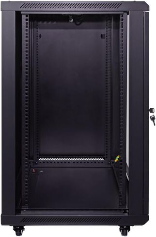 NavePoint 12U Server Cabinet Wall Mount Rack Enclosure Includes 2 Fans, Locking Glass Door, Removable Side Panels – 12U Network Cabinet 23.6" Deep, 19 Inch Server Rack for IT and A/V Equipment in Kuwait