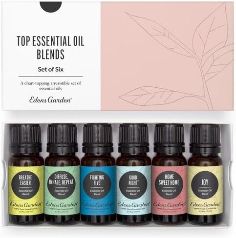 Edens Garden "OK for Kids" Roll-On 6 Set, Best 100% Pure Essential Oil Synergy Blend Aromatherapy Starter Kit (Child Safe 2+, Pre-Diluted & Ready to Use), 10 ml Roll-On in Kuwait