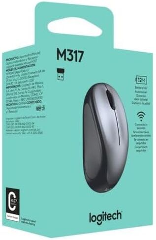 Logitech M317 Wireless Mouse, 2.4 GHz with USB Receiver, 1000 DPI Optical Tracking, 12 Month Battery, Compatible with PC, Mac, Laptop, Chromebook - Red in Saudi Arabia