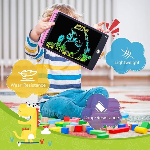 2 حزمة من تابلت كتابة LCD، لوحة كتابة رسم إلكترونية، لوحة رسم قابلة للمسح، ألعاب لوحة رسومات الشعار المبتكرة للأطفال والكبار للتعلم والتعليم، 8.5 بوصة (أزرق + وردي) in Kuwait