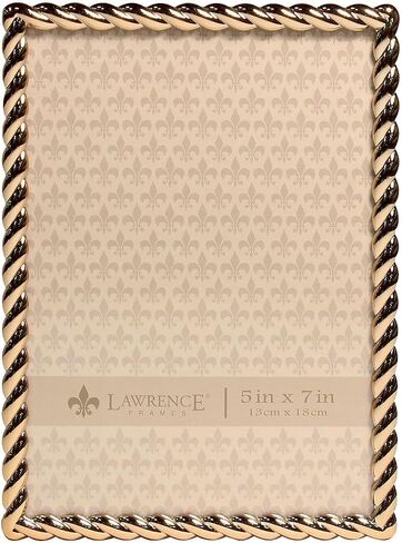 Lawrence Frames Rope Design Metal Frame, 4x4, Gold in Saudi Arabia
