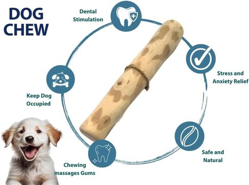 Coffee Wood Dog Chew Stick - Coffee Wood Stick for Your Pets - Non Toxic - Safe - Puppy Chew Toy for Teething - Made in Vietnam - 1 Pack/2 Pieces (Medium) in Kuwait
