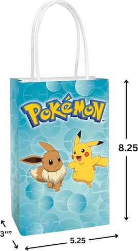 Gabby's Dollhouse Paper Party Kraft Bags - 8.25" x 5.25" x 3" | Multi-color | Pack of 8 in Kuwait